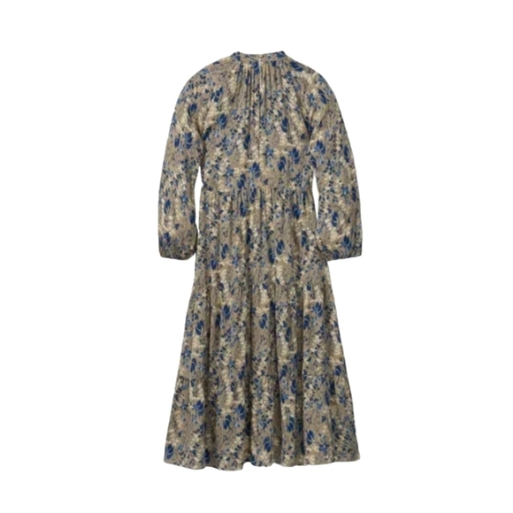 A New Day Tiered Floral High-Neck Lightweight Maxi Dress OVERSIZED Size Small. - Picture 1 of 11